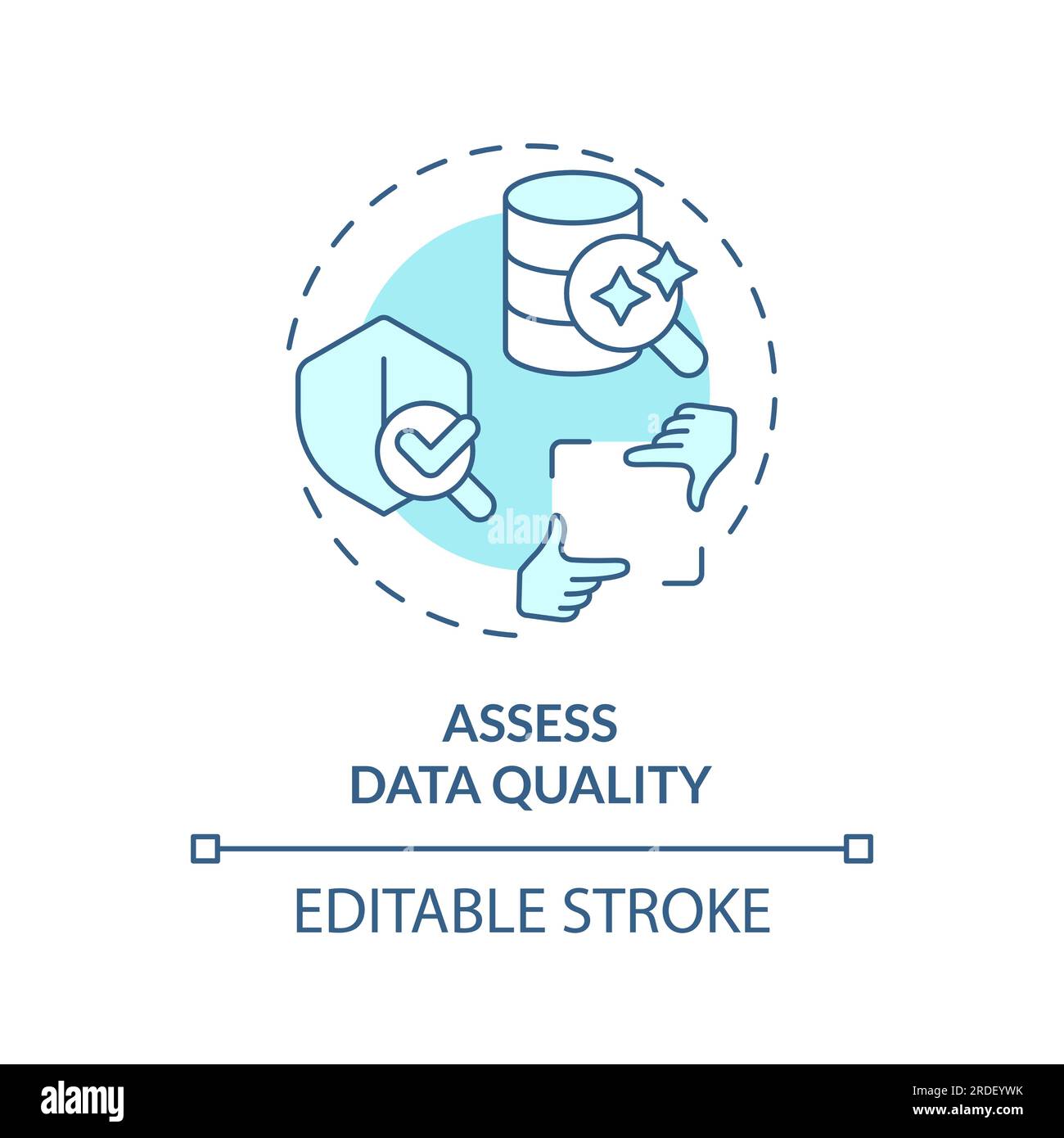 2D assess data quality concept linear icon Stock Vector Image & Art Alamy