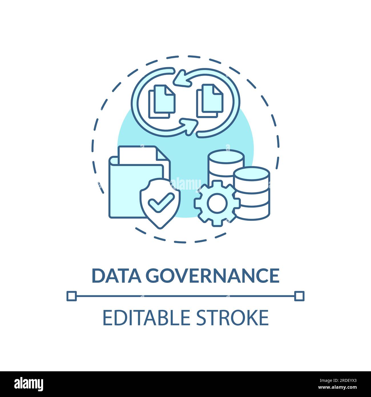 2d-data-governance-concept-linear-icon-stock-vector-image-art-alamy