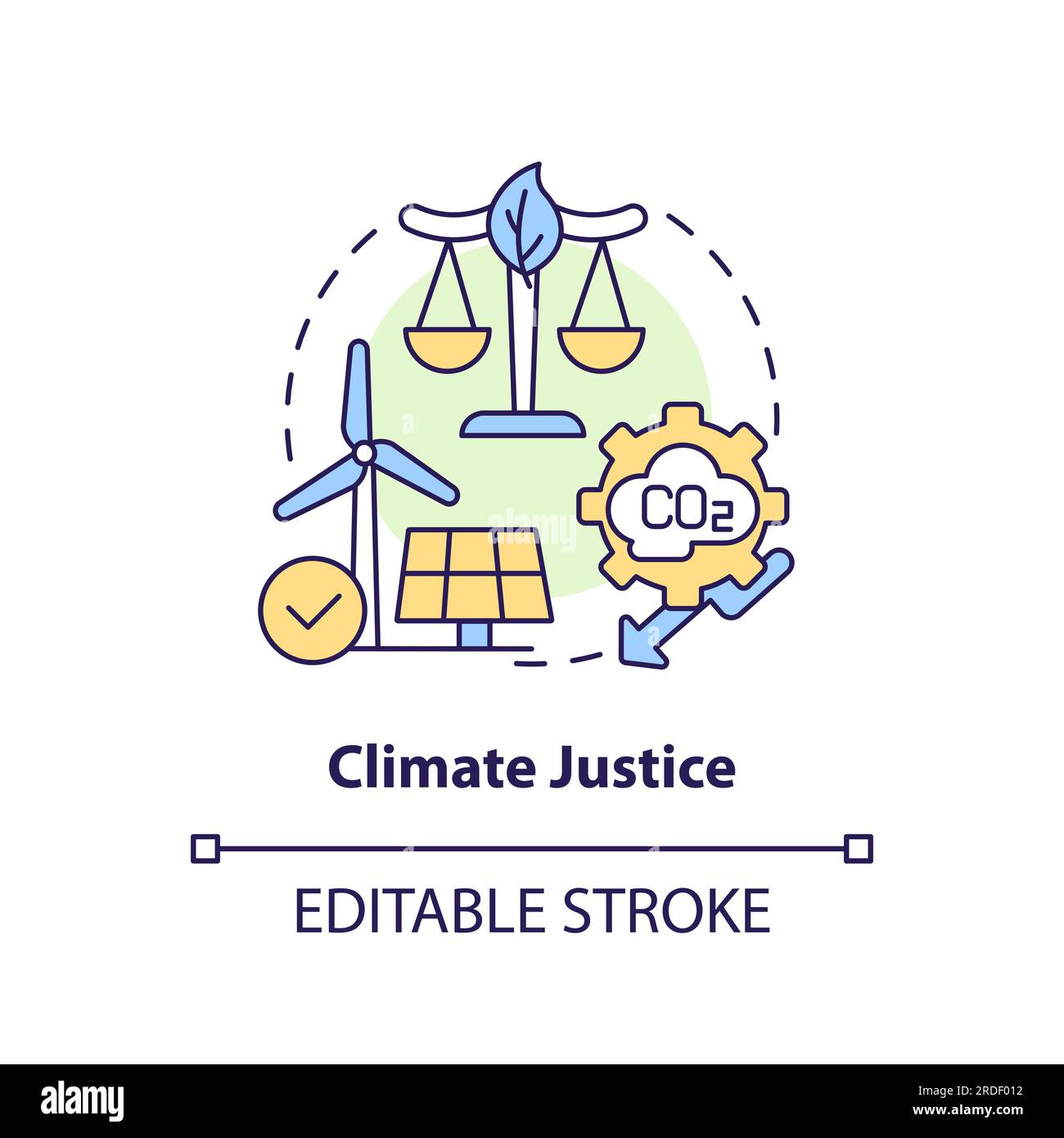 2D climate justice concept icon Stock Vector Image & Art - Alamy