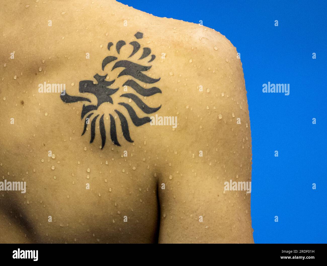 FUKUOKA Caspar Corbeau during training in the competition pool for