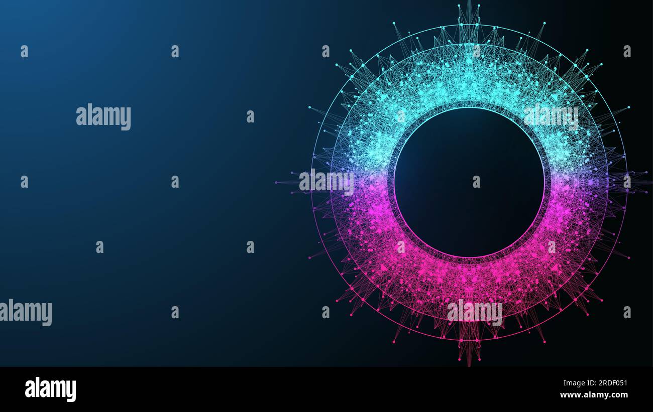 Quantum computing concept. Deep learning artificial intelligence. Big ...