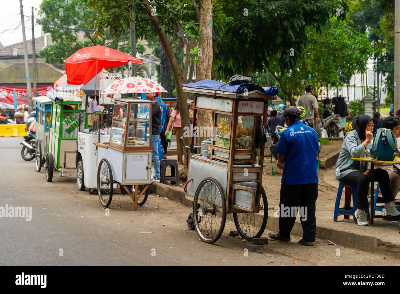 Street Food Vendors at Bandung, Indonesia Stock Photo - Alamy