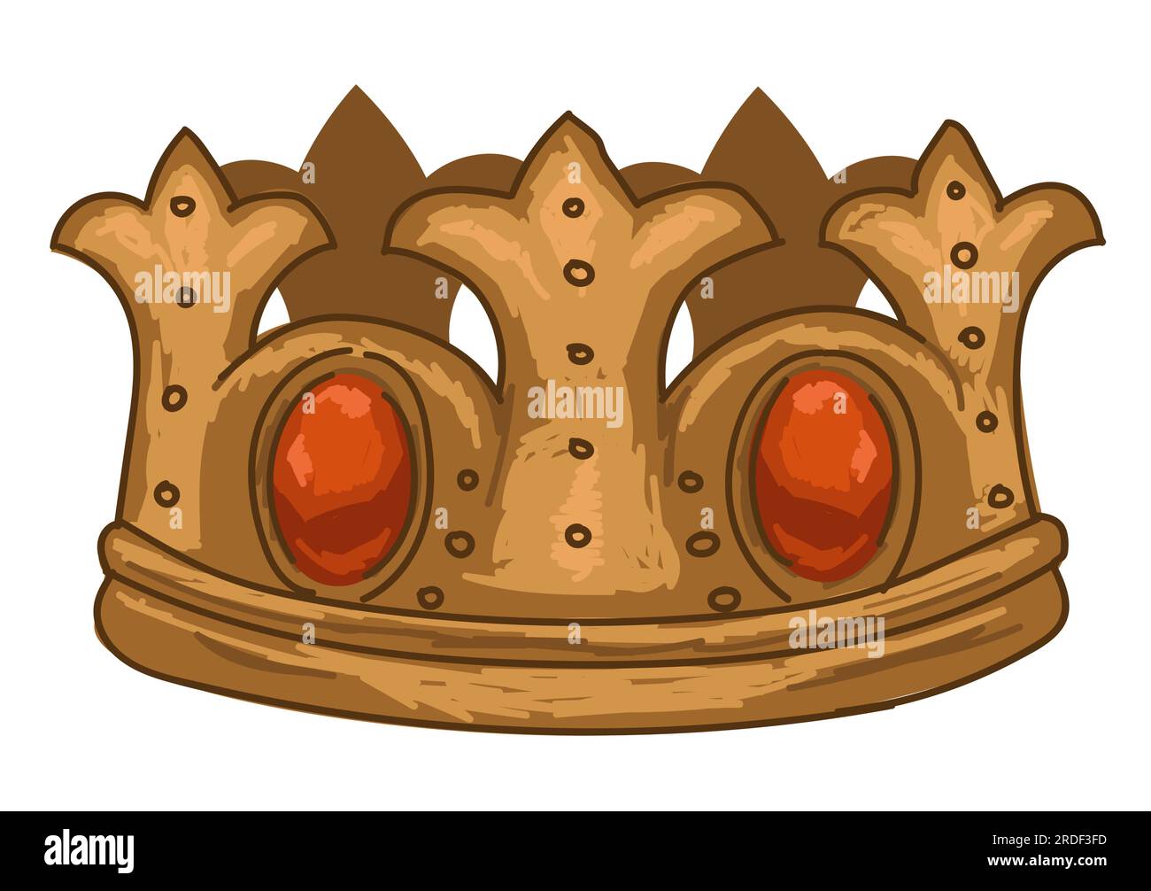 Royal crown with gems and precious stones vector Stock Vector Image ...
