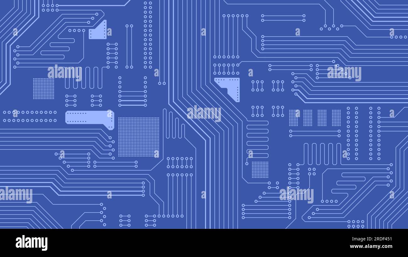 Circuit Board On A Blueprint Background Stock Illustration Ad Hot Sex