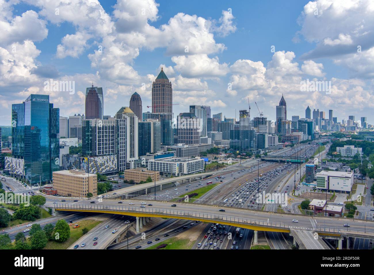 The downtown Atlanta, Georgia skyline Stock Photo