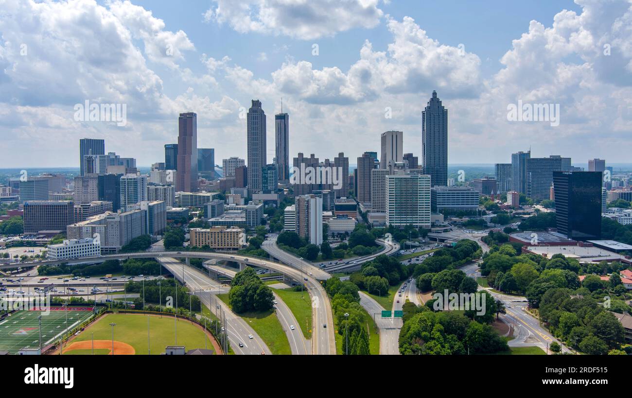 The downtown Atlanta, Georgia skyline Stock Photo