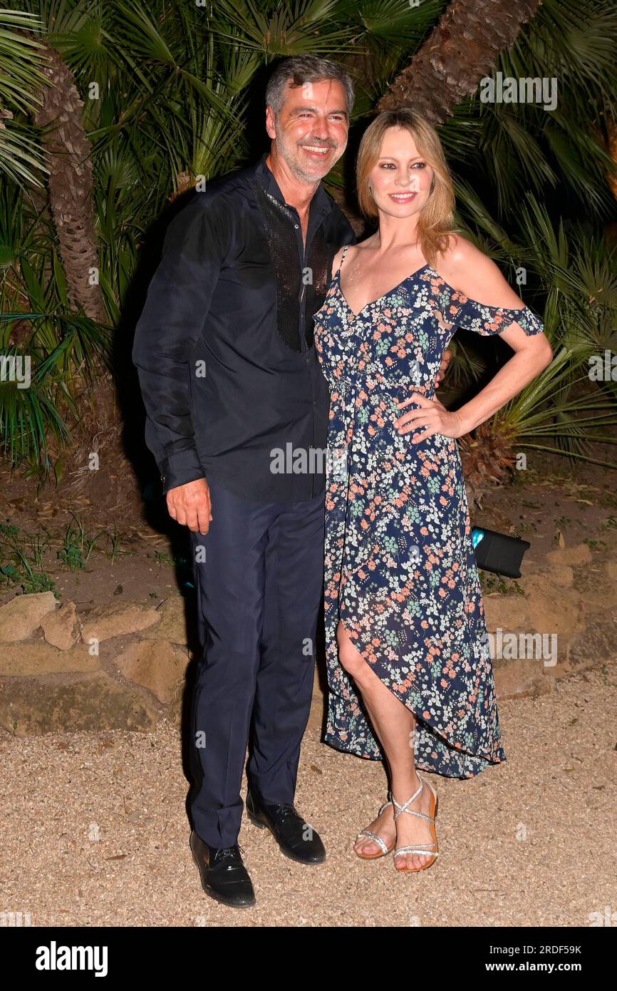Rome, Italy. 20th July, 2023. Beppe Convertini (l) and Anna Falchi (r ...
