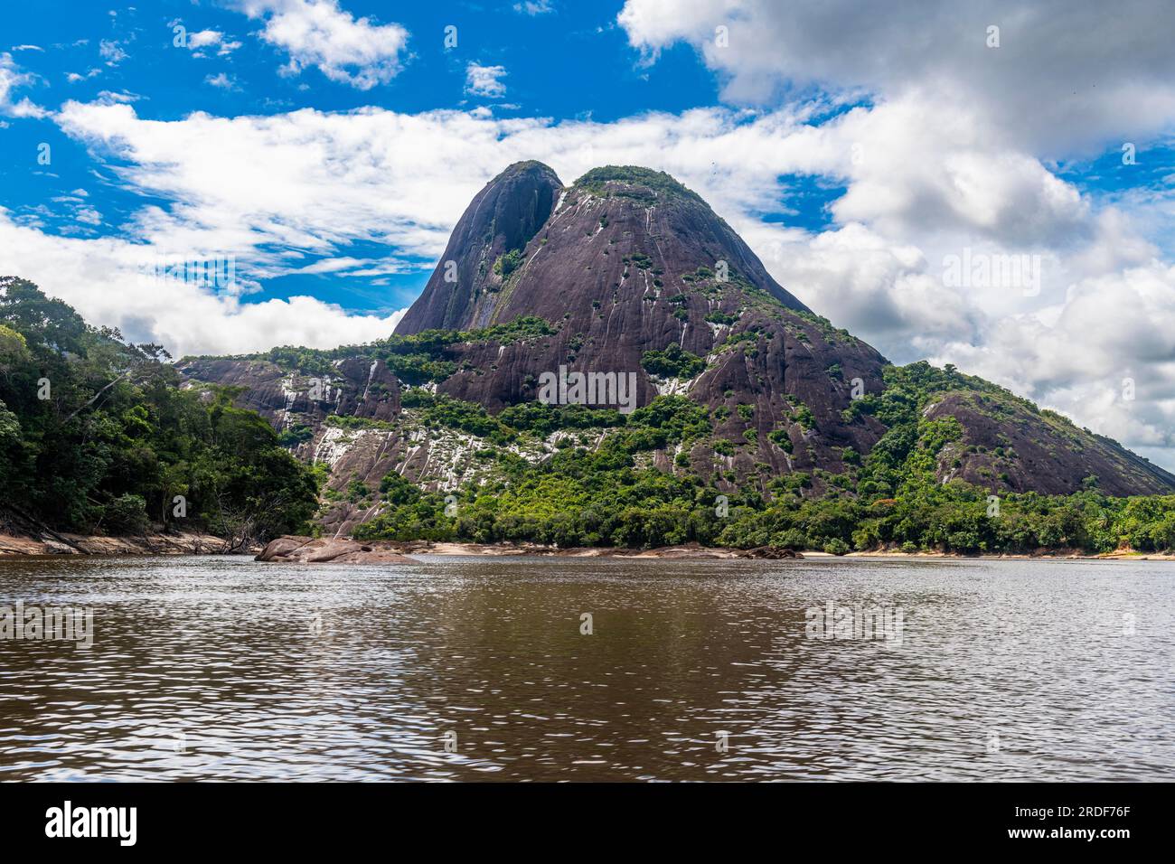 Colombia Granitic Rocks Huge granite hills, Cerros de Mavecure, Eastern Colombia Stock Photo ...