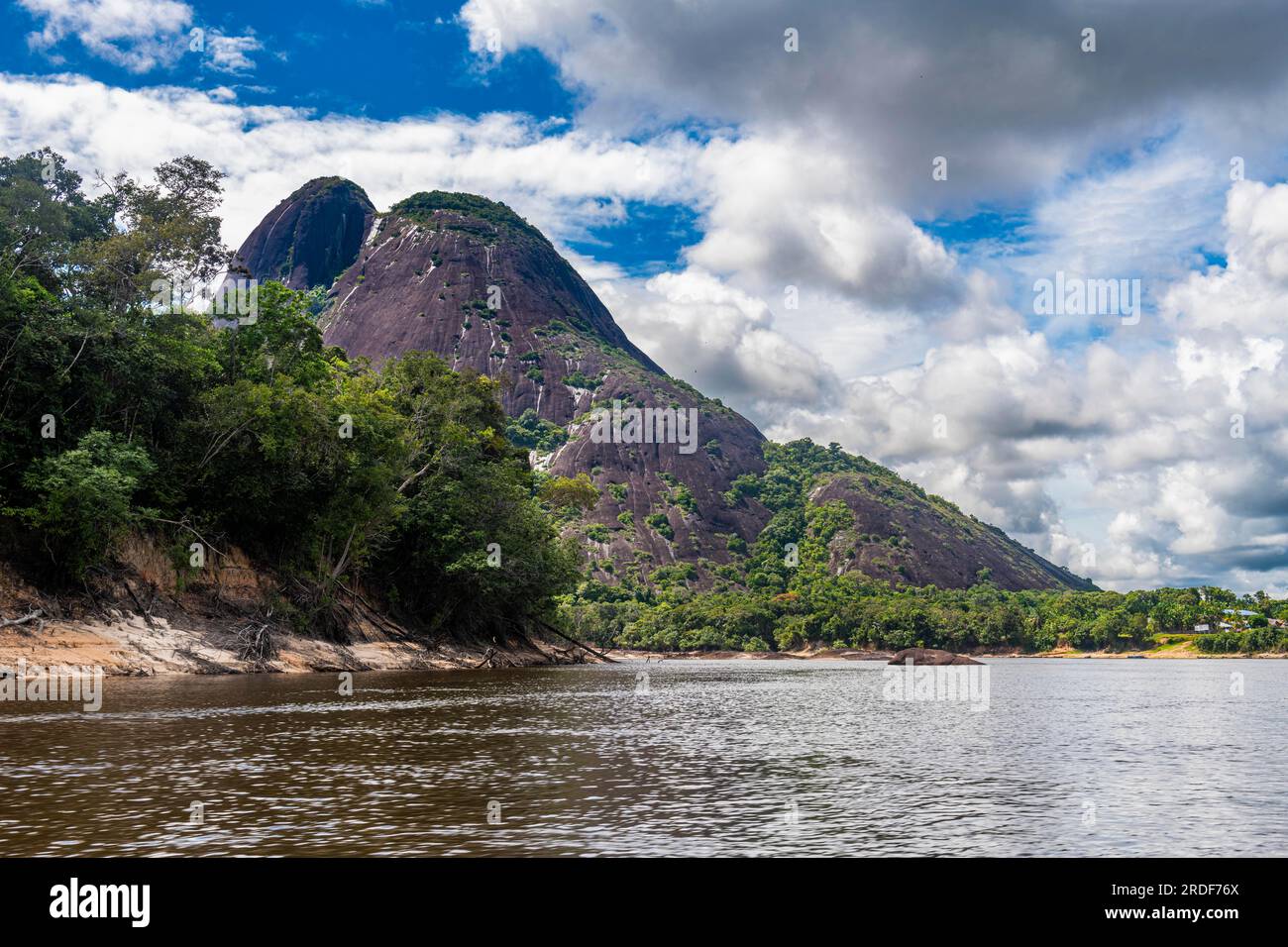 Colombia Granitic Rocks Huge granite hills, Cerros de Mavecure, Eastern Colombia Stock Photo ...