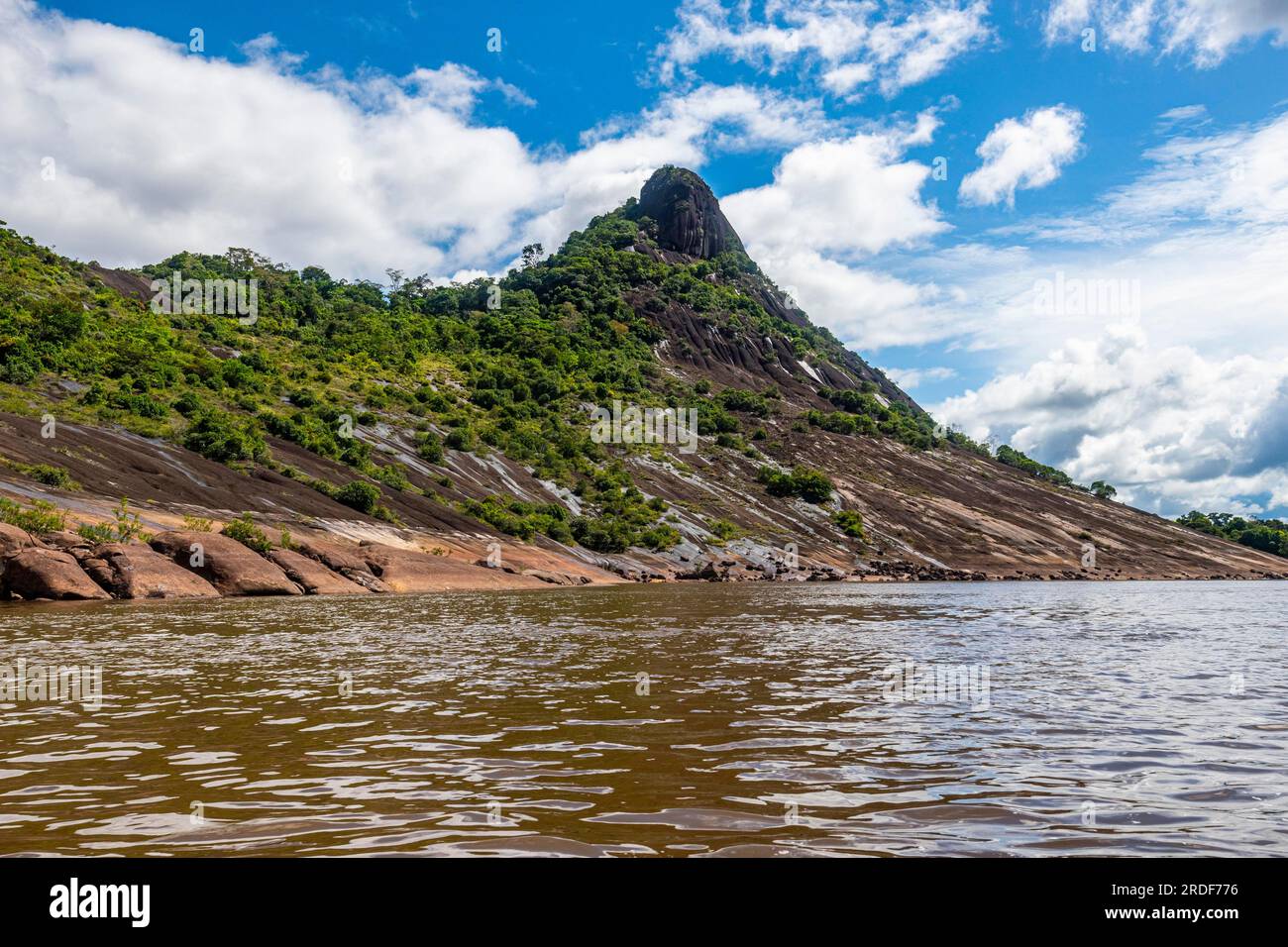Colombia Granitic Rocks Huge granite hills, Cerros de Mavecure, Eastern Colombia Stock Photo ...