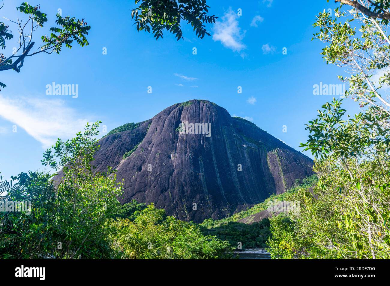 Colombia Granitic Rocks Huge granite hills, Cerros de Mavecure, Eastern Colombia Stock Photo ...