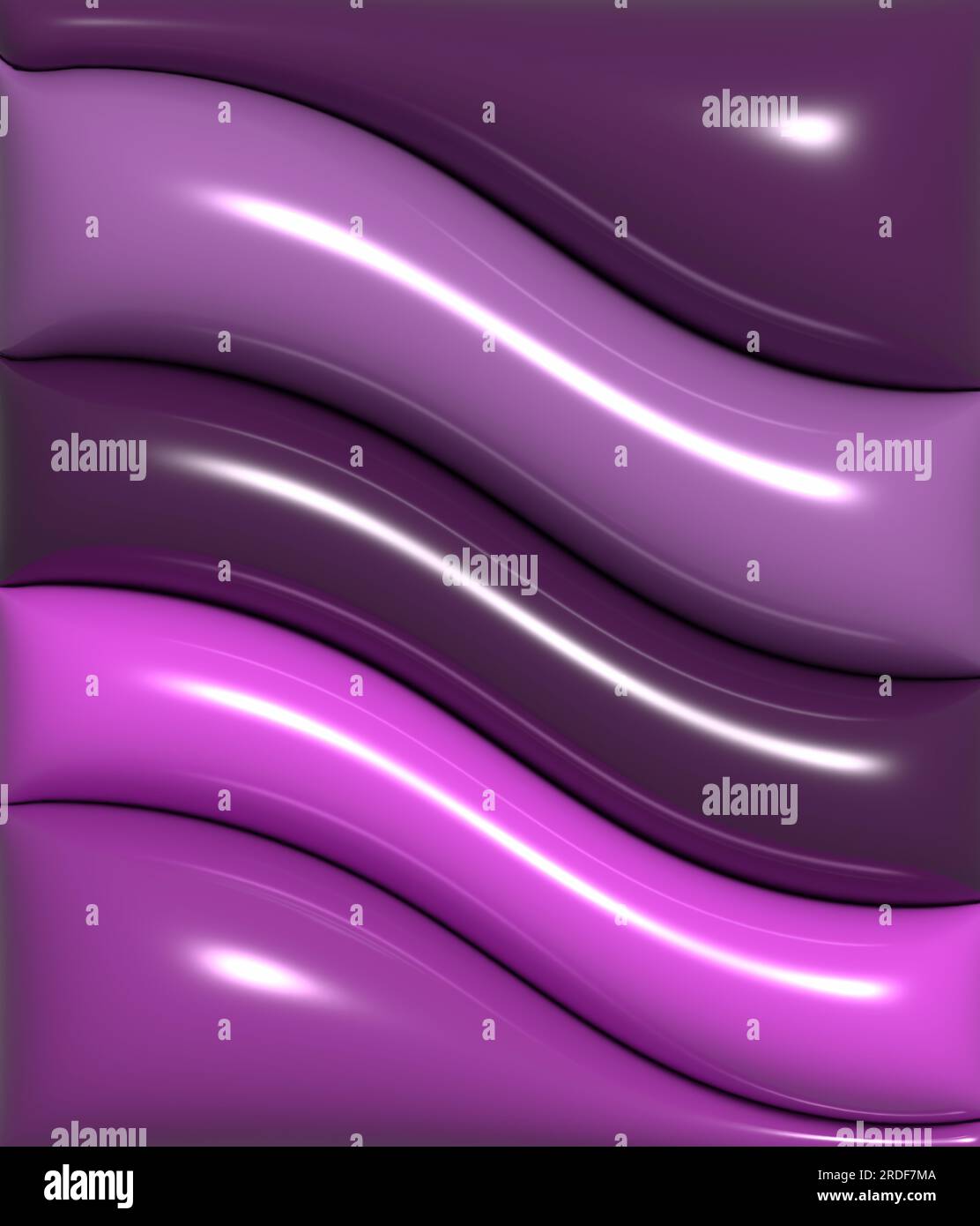 Abstract purple background with curved lines, 3D rendering illustration ...