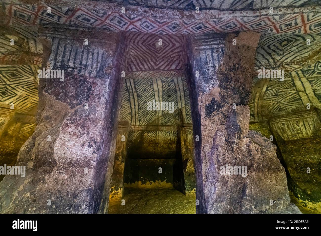 Pre-Columbian hypogea or tombs, Unesco world heritage site, Tierradentro, Colombia Stock Photo