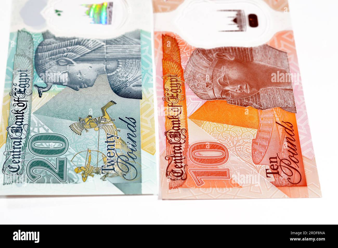 Egyptian new polymer money banknotes cash money bills background of ...