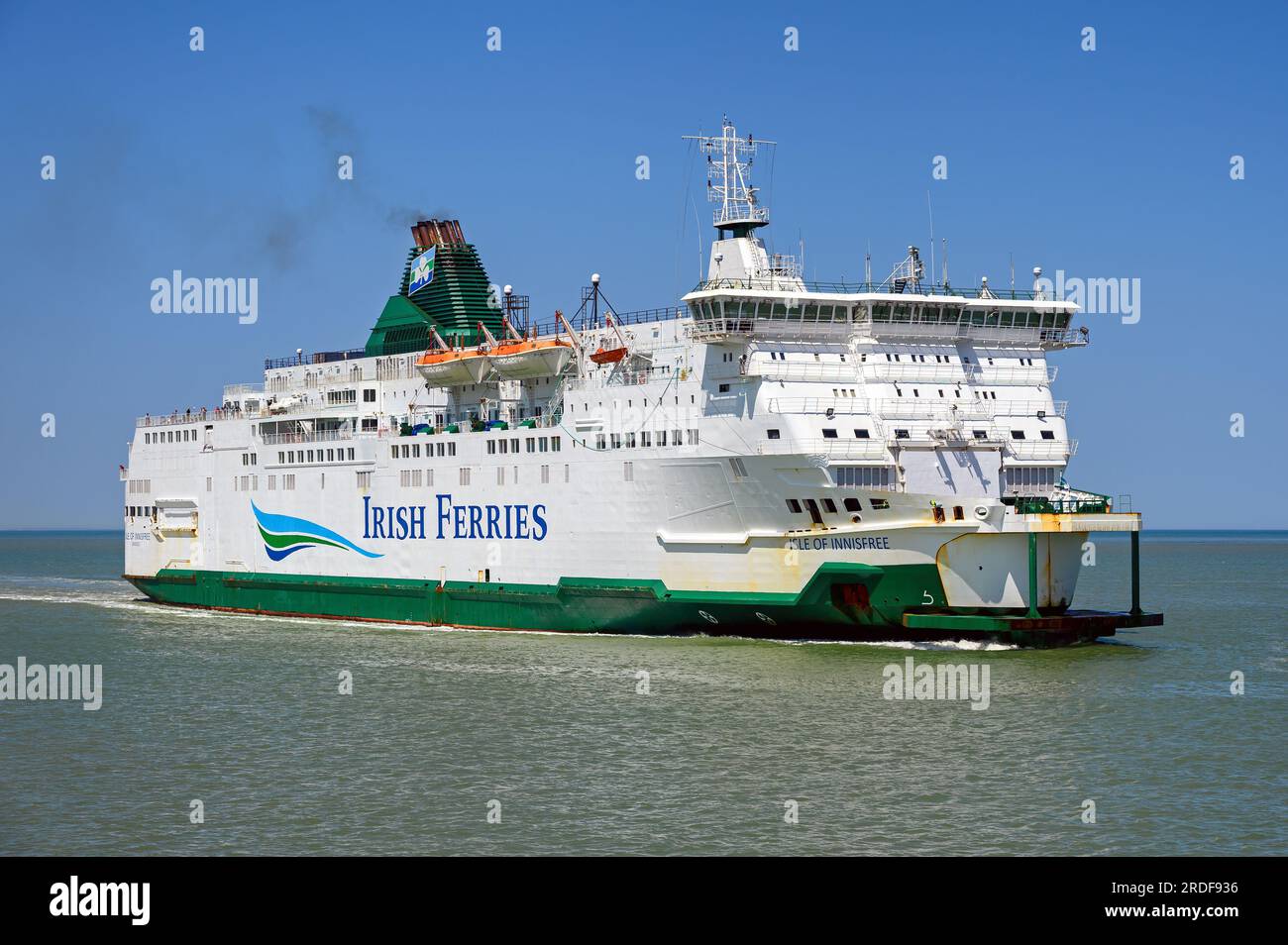 Isle of Innisfree is a cross-Channel ferry operated by Irish Ferries between Dover and Calais. Stock Photo