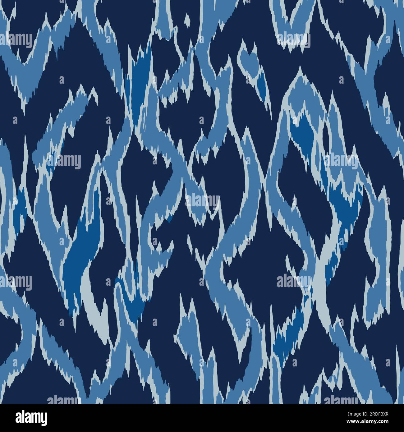 Ikat mood seamless pattern. Vector illustration background Stock Vector