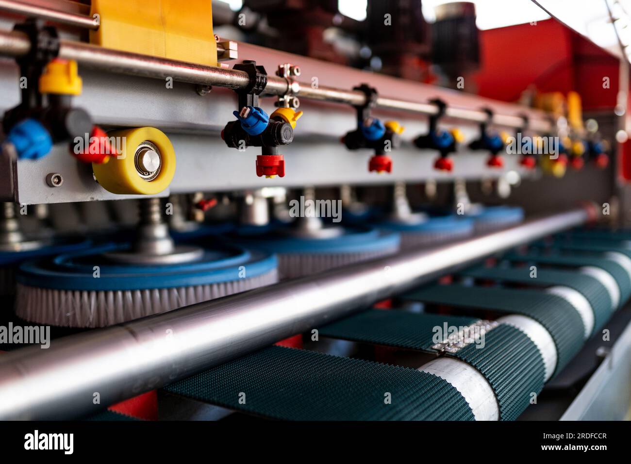 Automatic washing and cleaning of carpets. Industrial line for washing