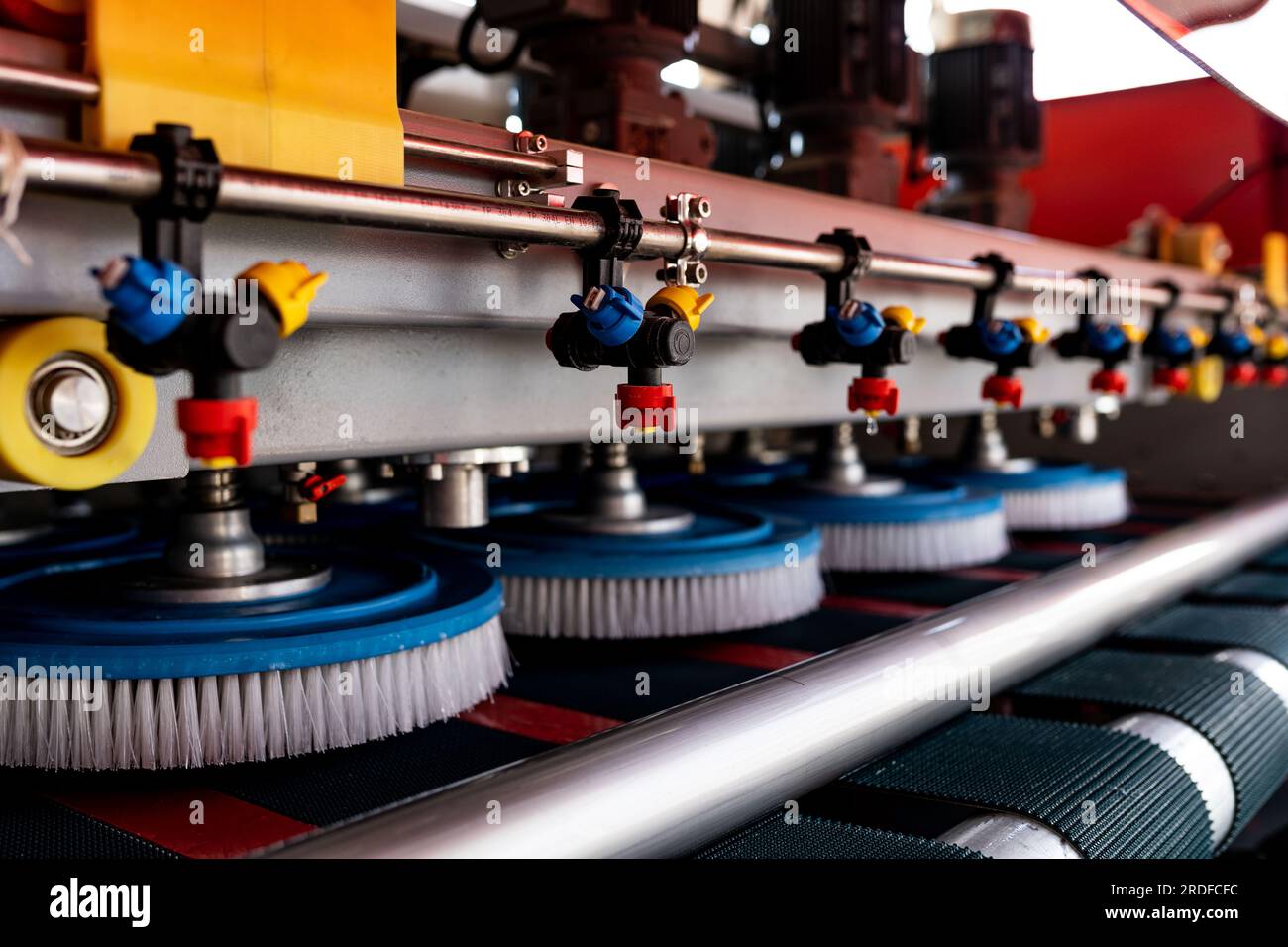 Automatic washing and cleaning of carpets. Industrial line for washing