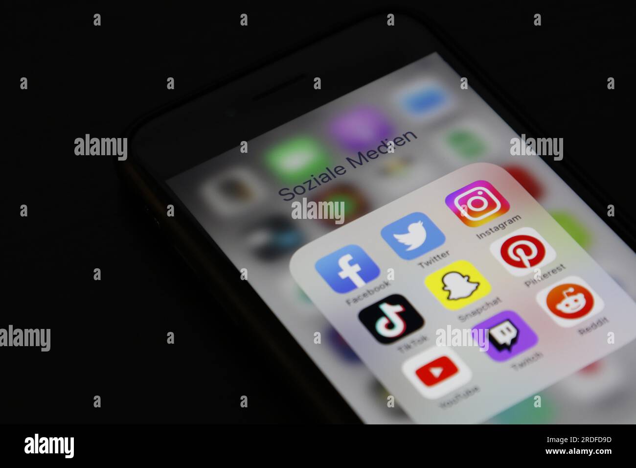 Social Media Icon Detailed View Of A Smartphone With Social Media Apps Facebook Twitter