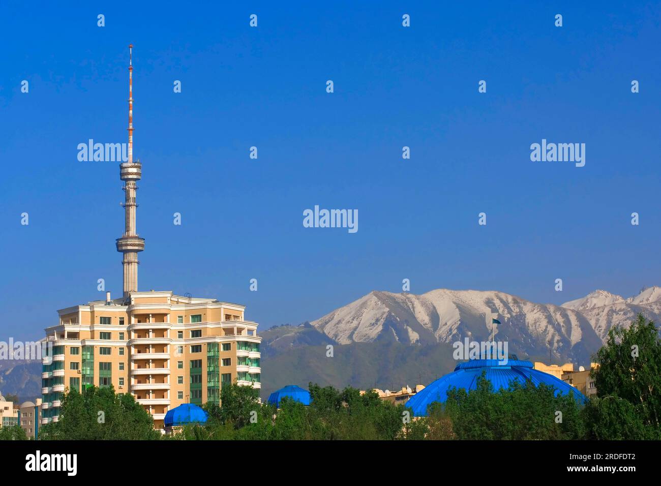 Kungei-Alatau Mountains, View from Almaty, Kazakhstan, Kazakhstan, Kuengei Alatoo Stock Photo