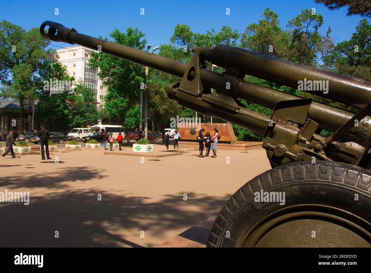 Tanks in Panfilov Park, Glory memorial, Kazakhstan, the 28 Panfilo