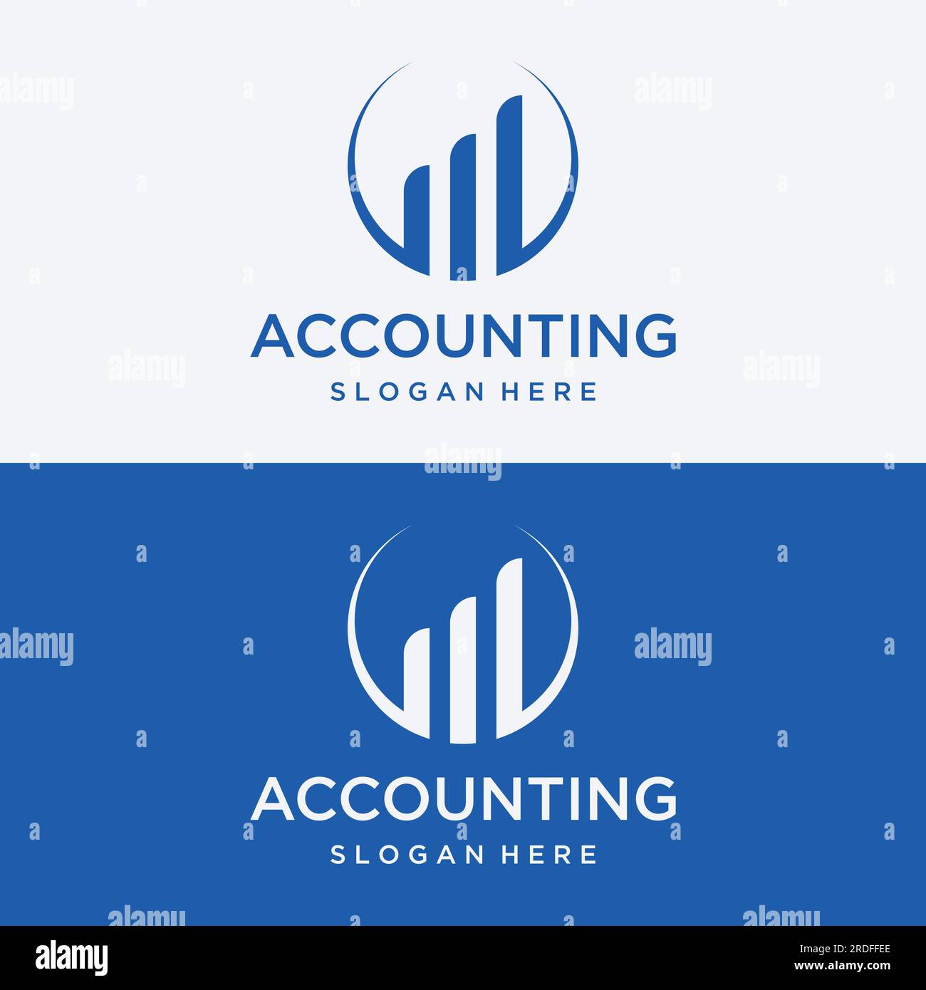 Financial accounting logo, with check mark for financial accounting stock chart analysis. With modern vector illustration concept. Stock Vector