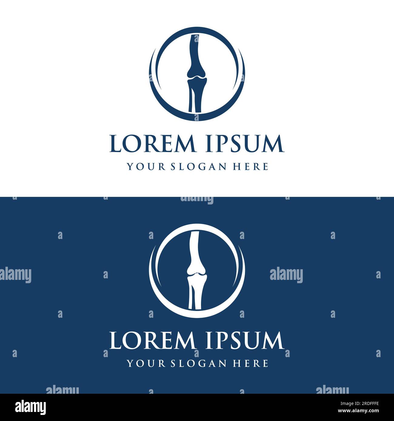 Bone or orthopedic logo design for bone care and bone health Stock