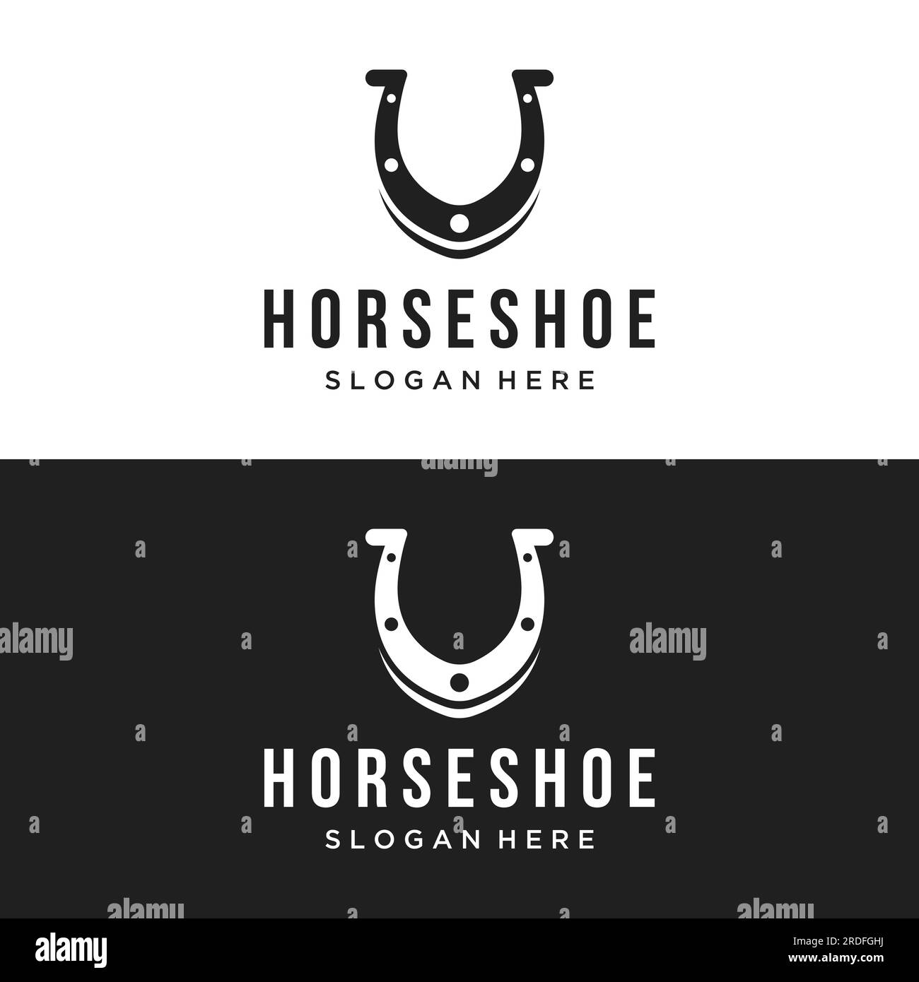 Retro horseshoe logo for ranch, cowboy,badge. which is isolated on the