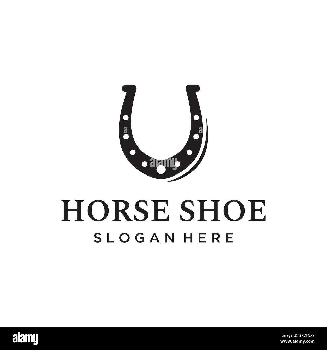 Retro horseshoe logo for ranch, cowboy,badge. which is isolated on the ...