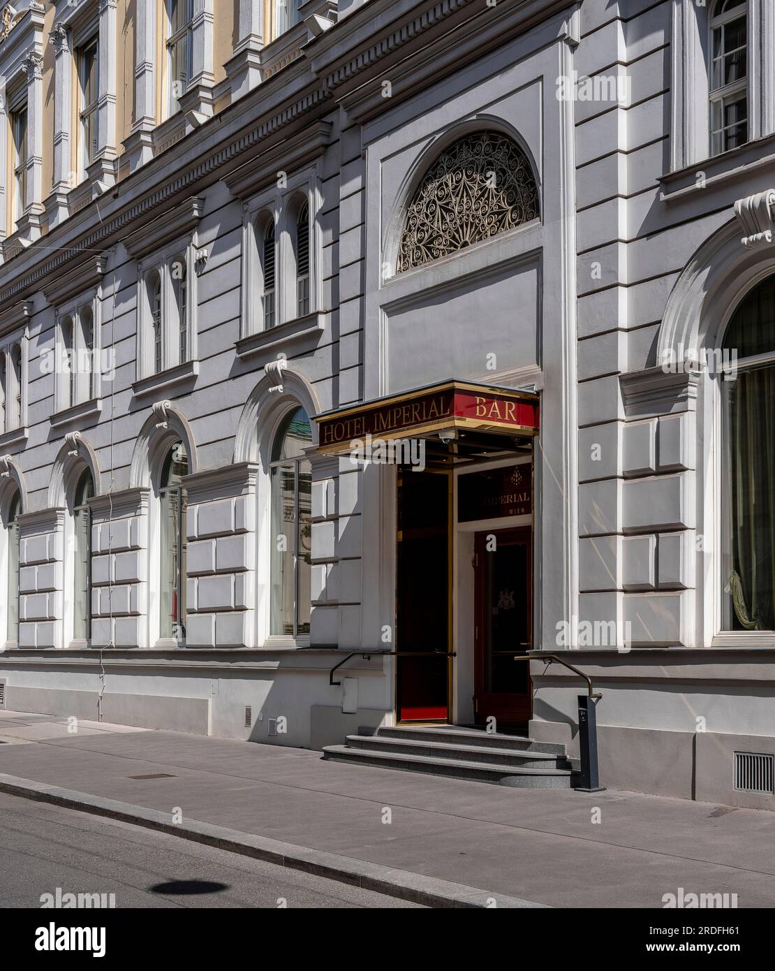 Side entrance to the Hotel Imperial, Vienna, Austria, Austria Stock Photo