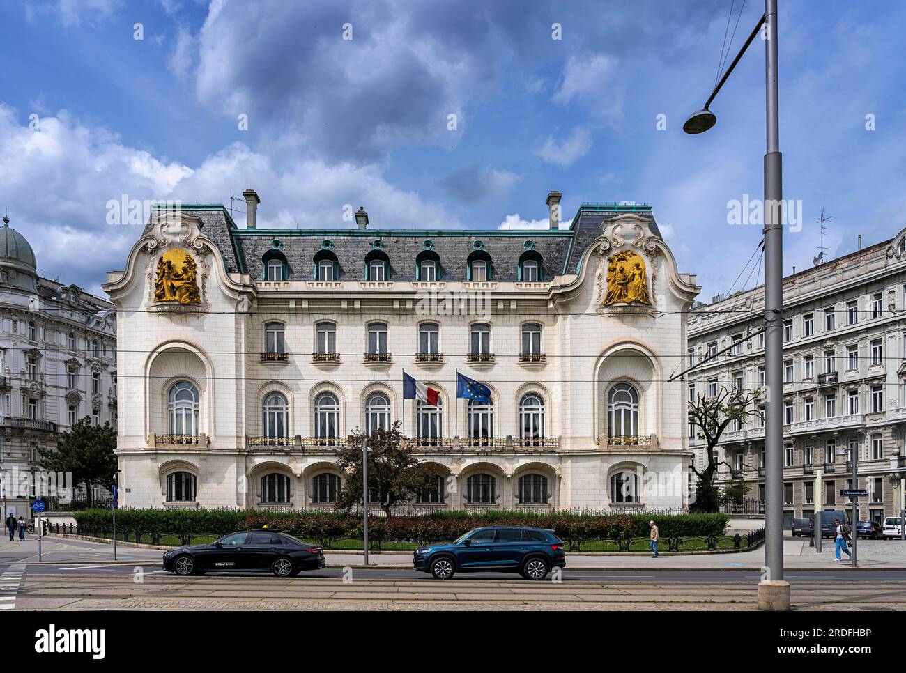 Ambassade de France, Schwarzenbergplatz, Vienna, Austria Stock Photo