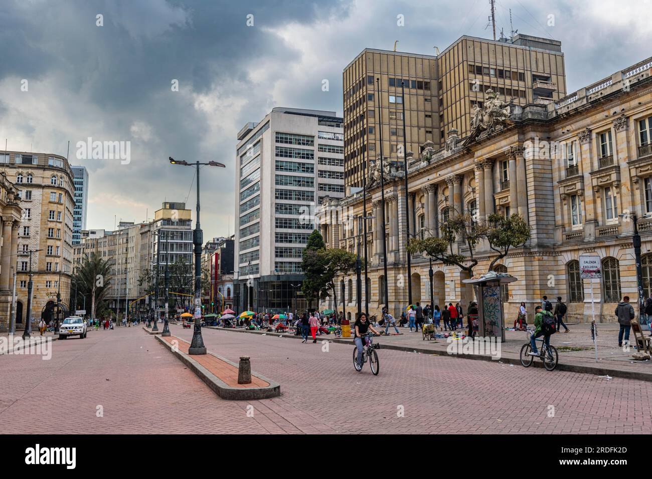 Pedestrian zone, Bogota, Colombia Stock Photo