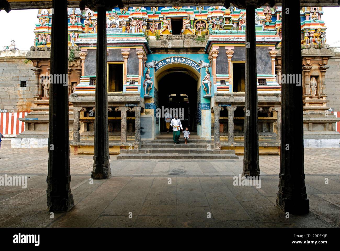 Kandarathithan Gopuram entrance in Virudhagireeswarar Shiva temple in Virudhachalam, Tamil Nadu, South India, India, Asia Stock Photo