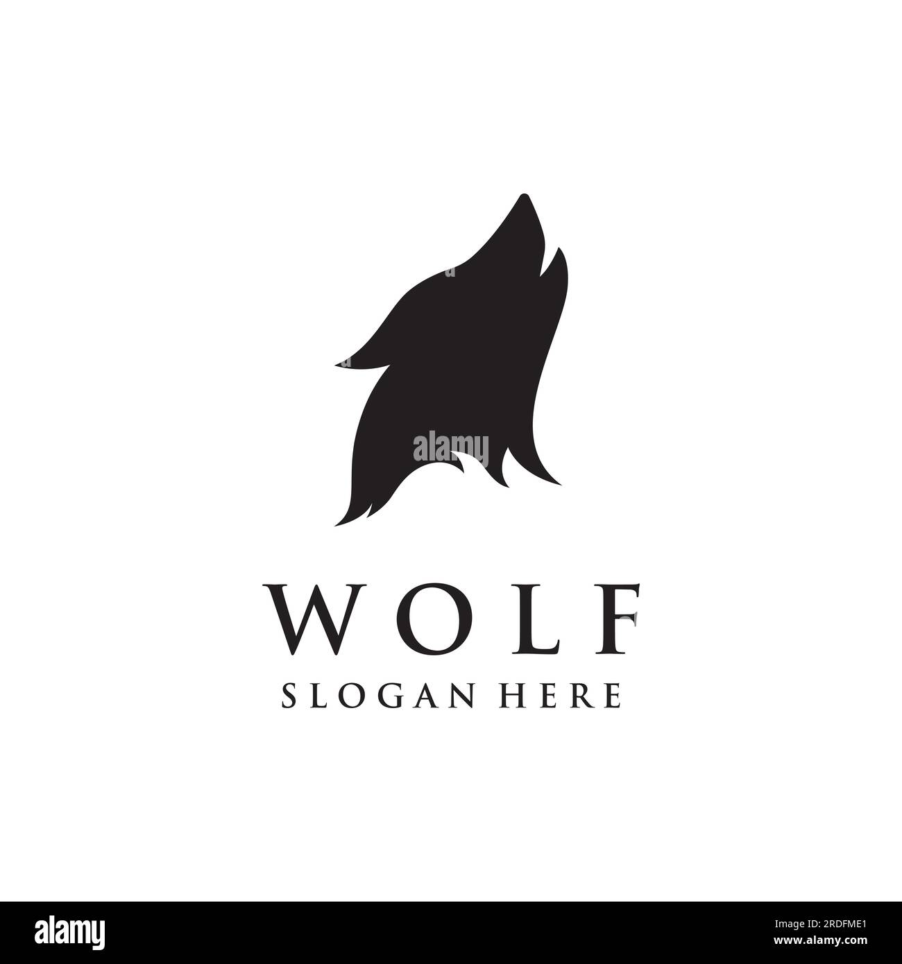 Night wolf abstract Logo design simple isolated background.Vector ...