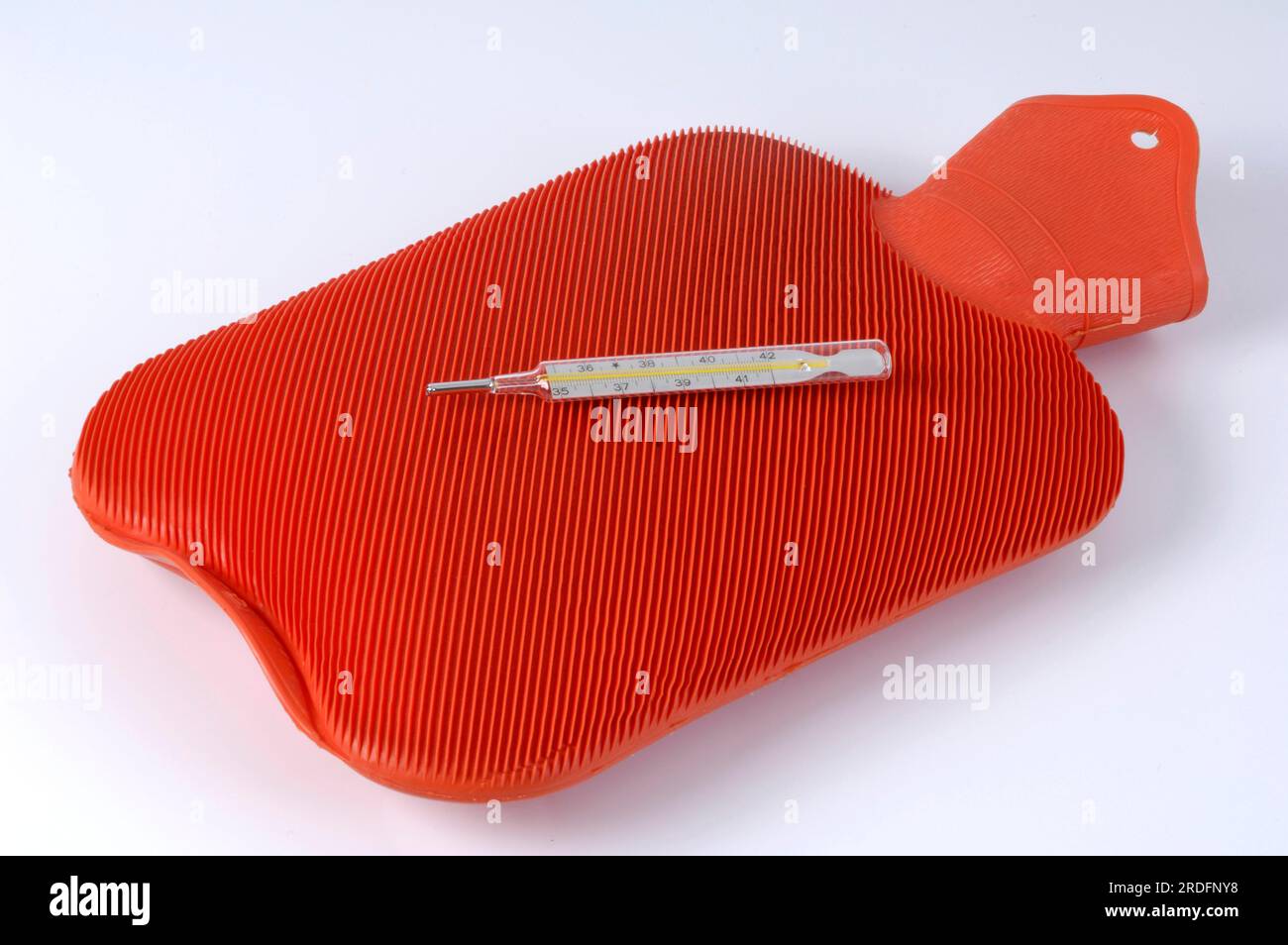 Hot water bottle and clinical thermometer, hot water bottle, mercury