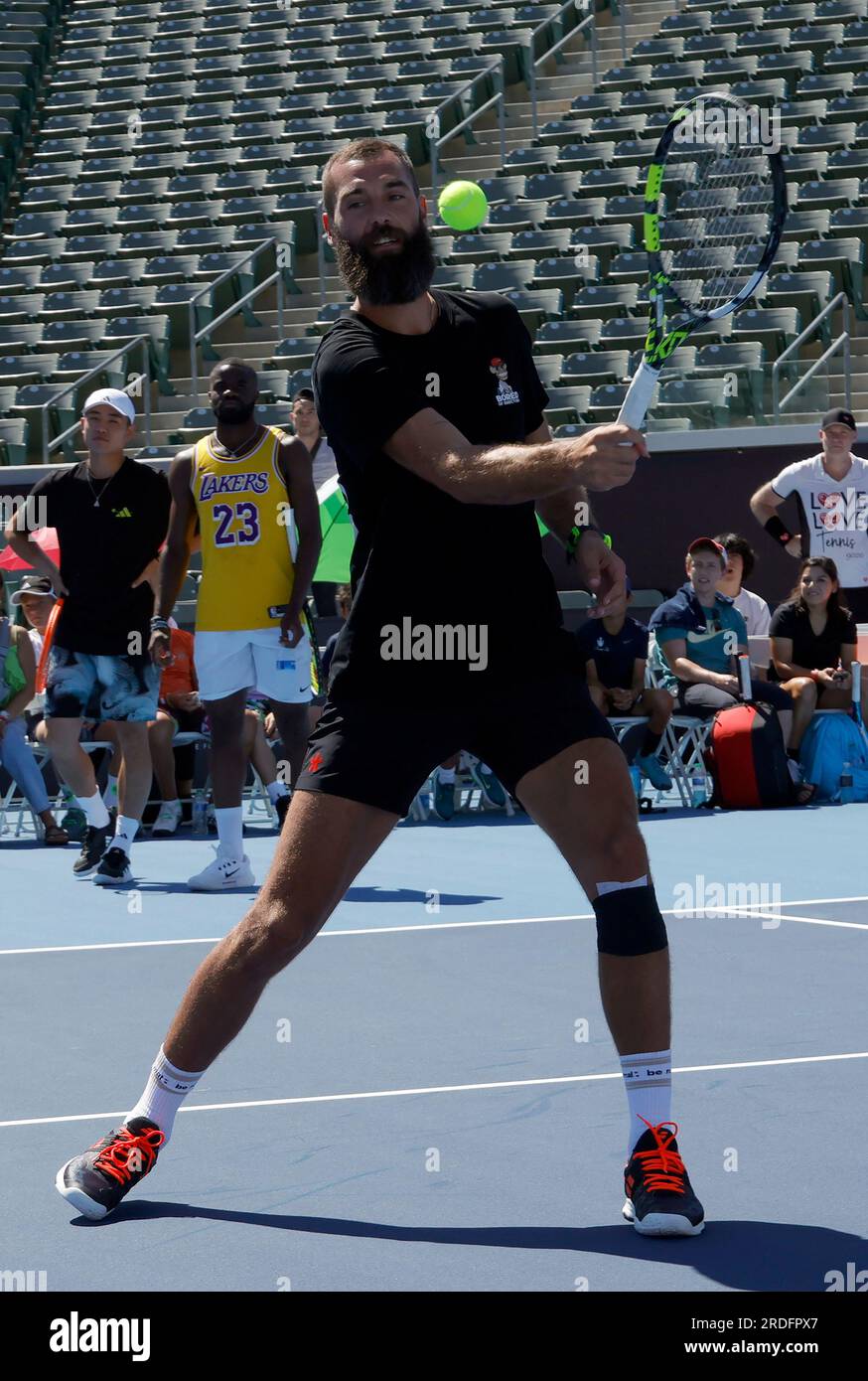 Carson, Ca. 20th July, 2023. Benoit Paire at the Ultimate Tennis Showdown Press Conference at the Dignity Health Sports Park in Carson, California on July 20, 2023. Credit: Faye Sadou/Media Punch/Alamy Live News Stock Photo