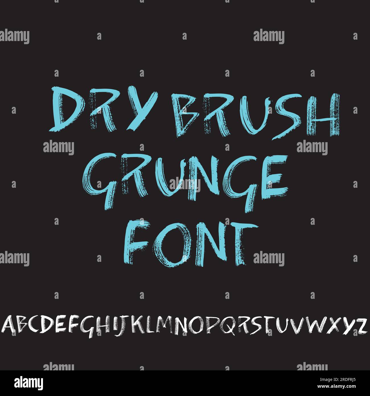 Hand Drawn Dry Brush Font Stock Vector Image & Art - Alamy