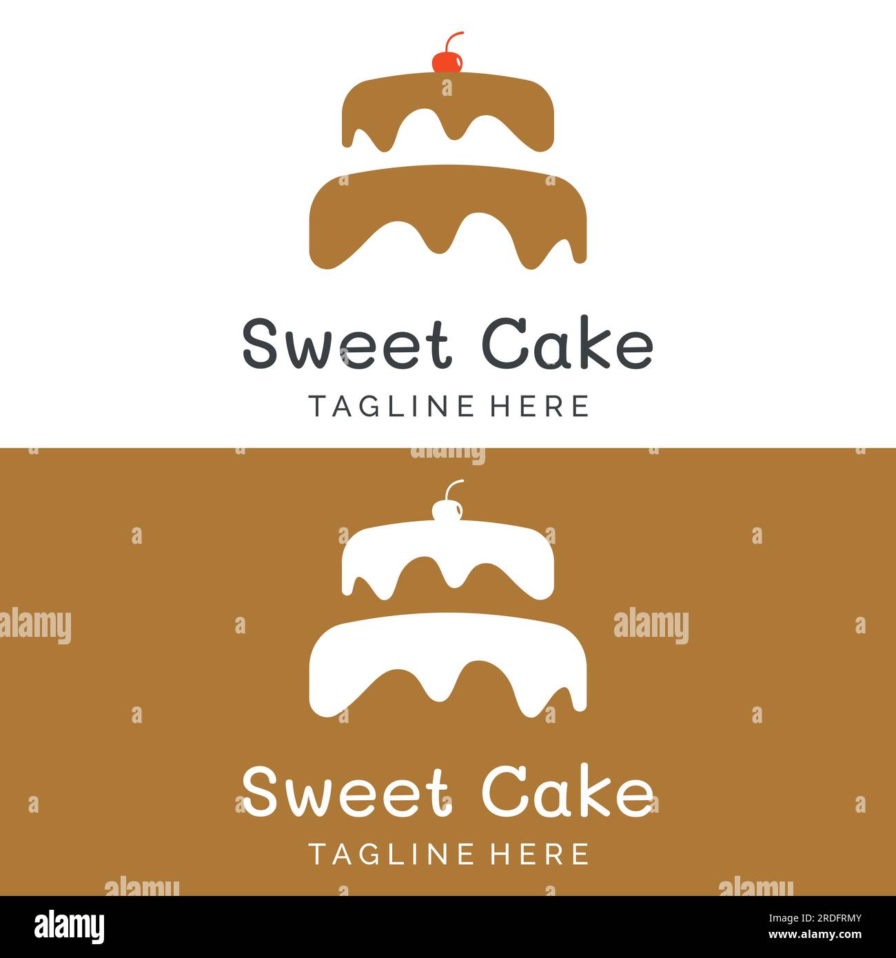 Cake or bread logo design.Sweet cakes, birthday cakes, cup cakes, cakes