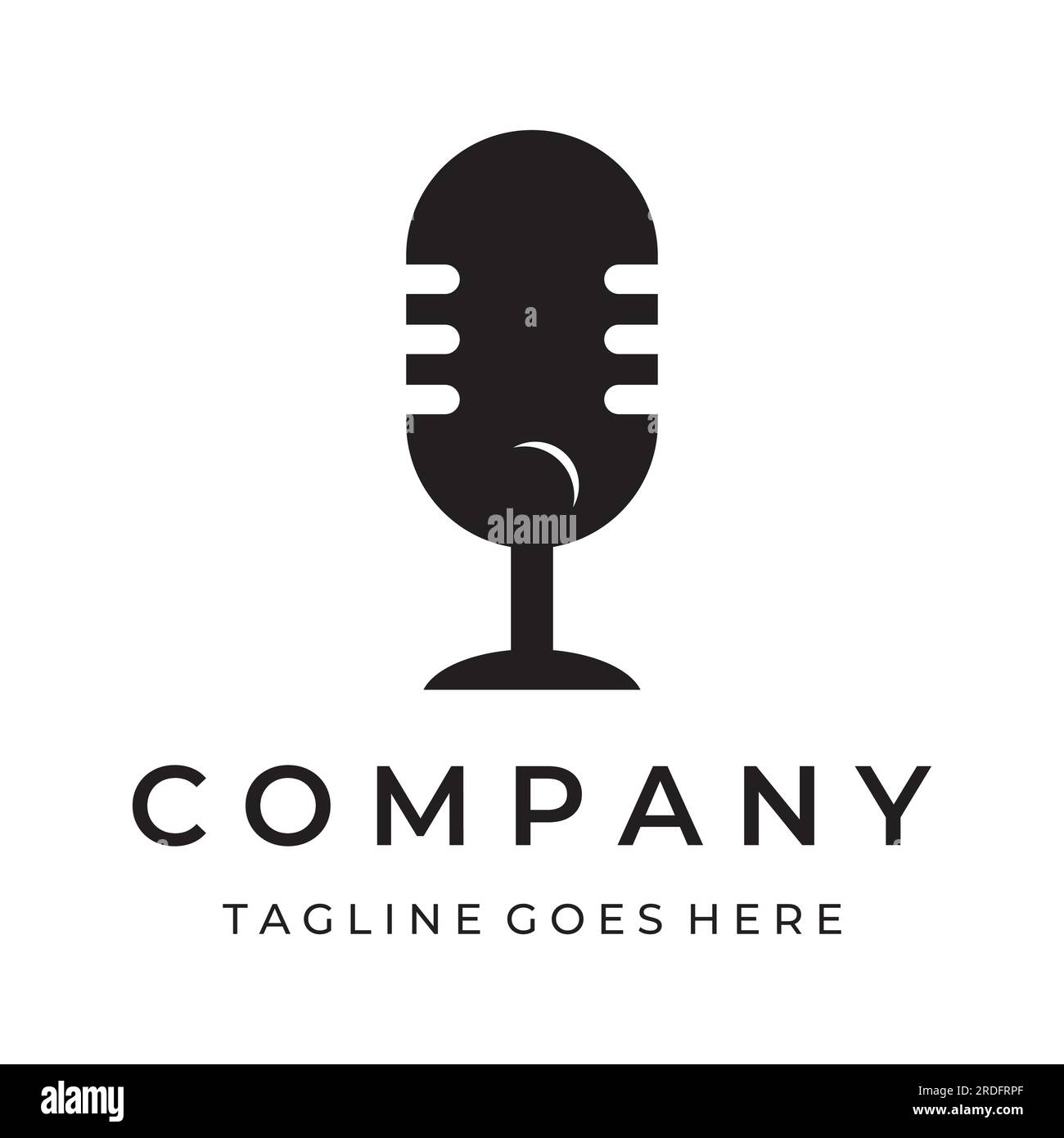 Podcast logo vector design with modern trendy microphone audio. Podcast ...