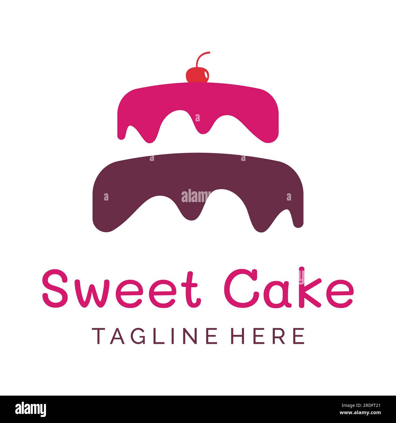 Cake or bread logo design.Sweet cakes, birthday cakes, cup cakes, cakes