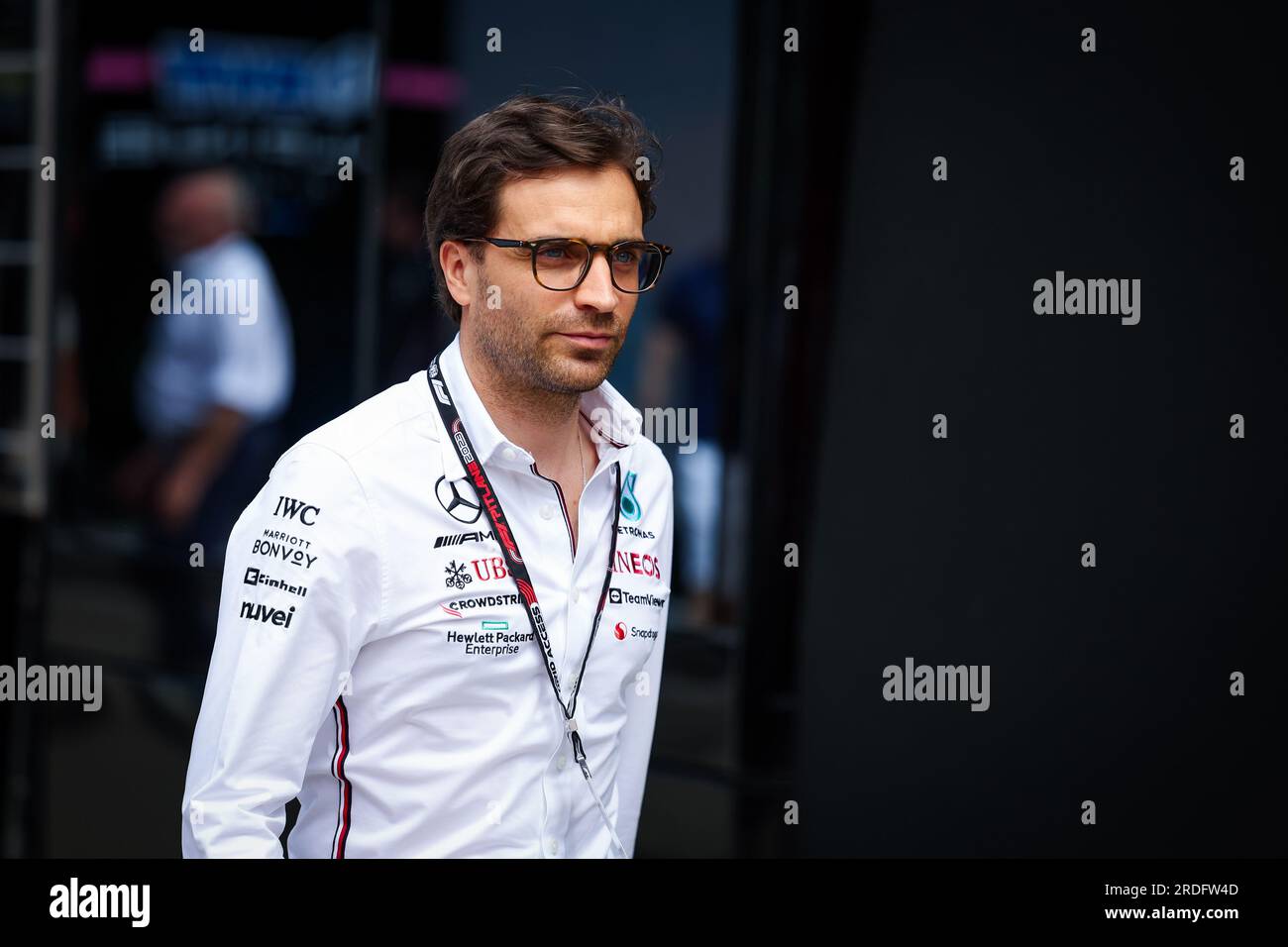 D'AMBROSIO Jerome (bel), Driver Development Director of Mercedes AMG F1 Team, portrait during the 2023 Formula 1 Qatar Airways Hungarian Grand Prix, 11th round of the 2023 Formula One World Championship from July 21 to 23, 2023 on the Hungaroring, in Mogyorod, Hungary Stock Photo
