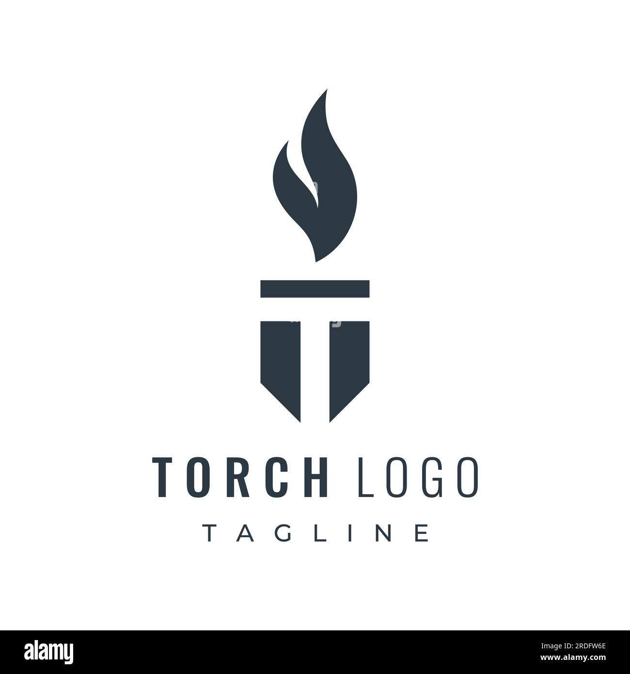 Minimalist liberty torch logo. Torch with a simple shape. Elegant ...