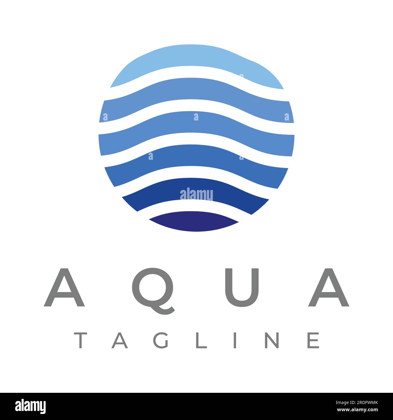 Natural blue pure aqua water logotype.Aqua abstract design with outline