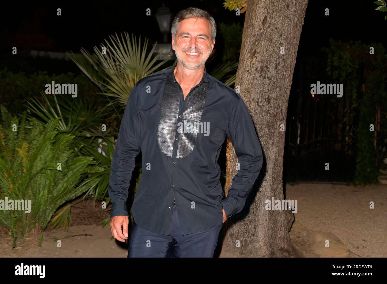 Beppe Convertini bei seiner Geburtstagsfeier im Palazzo Brancaccio. Rom, 20.07.2023 Stock Photo