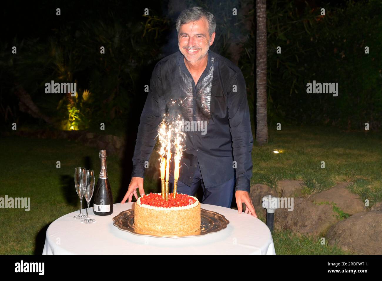 Beppe Convertini bei seiner Geburtstagsfeier im Palazzo Brancaccio. Rom ...