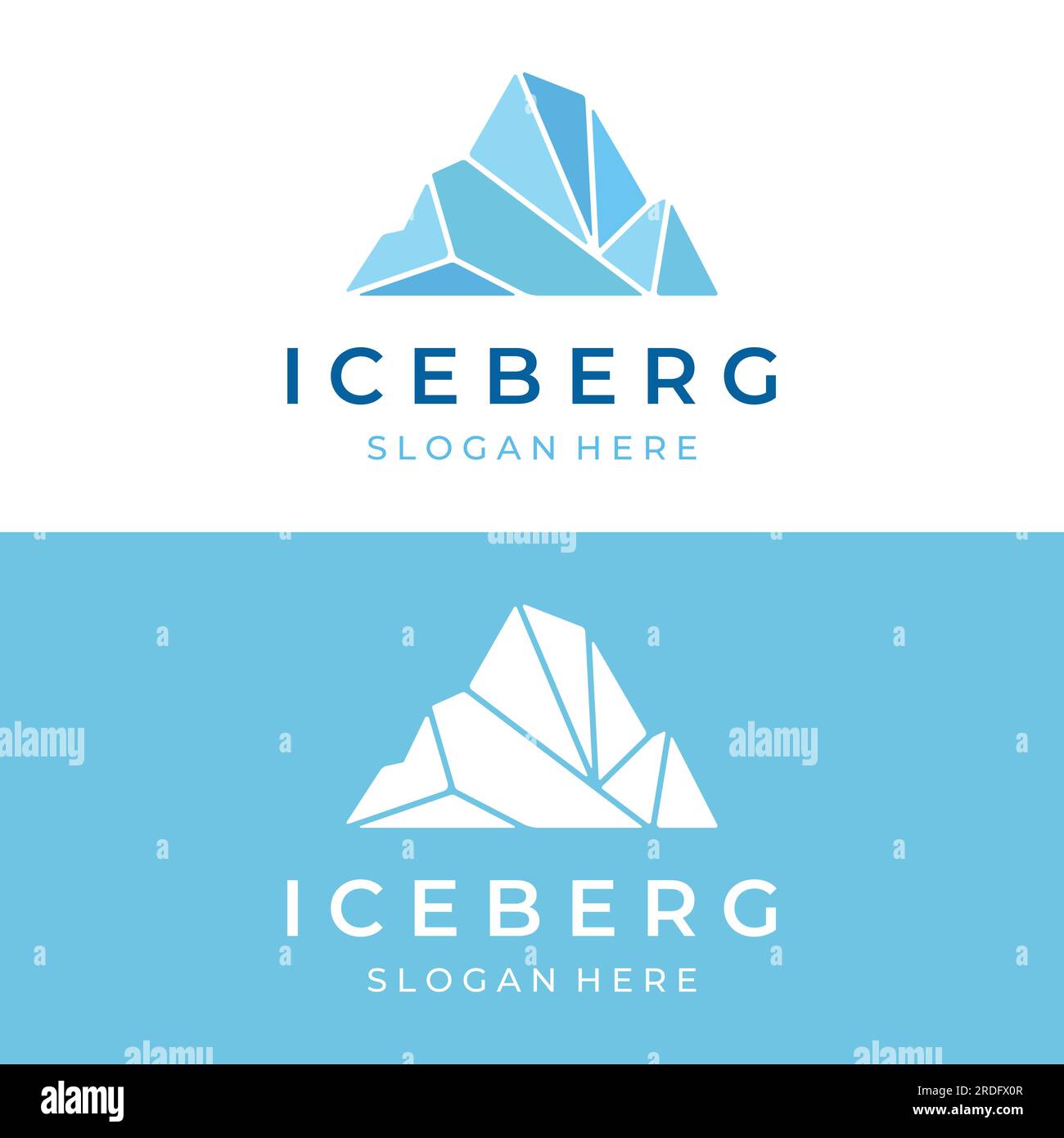Abstract geometric arctic iceberg logo minimalistic vector illustration. Stock Vector