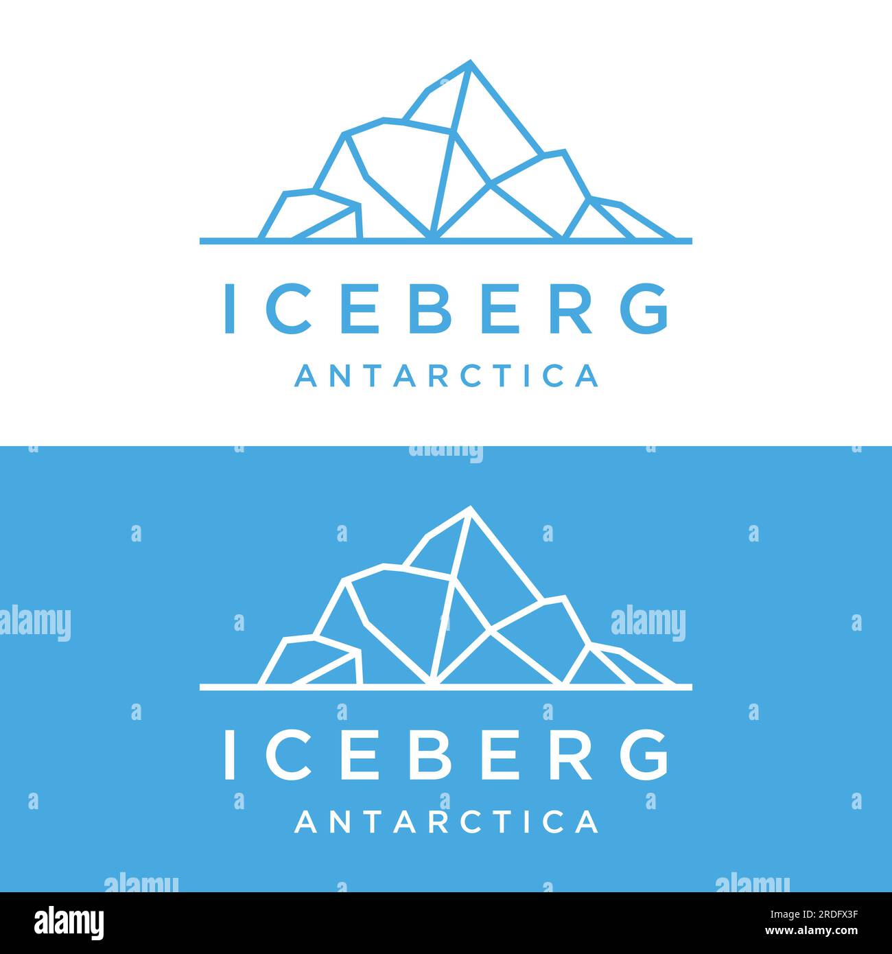 Abstract geometric arctic iceberg logo minimalistic vector illustration. Stock Vector