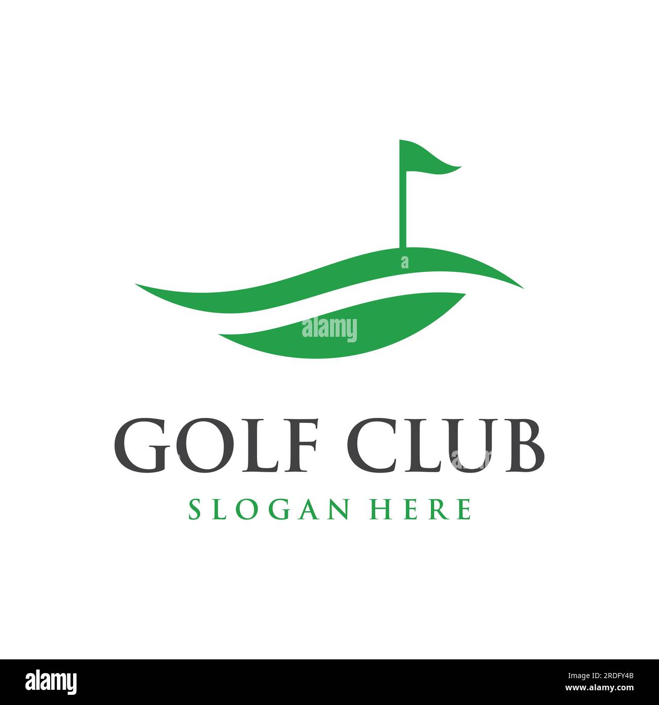 Golf ball and stick and golf course logo design. Logo for professional