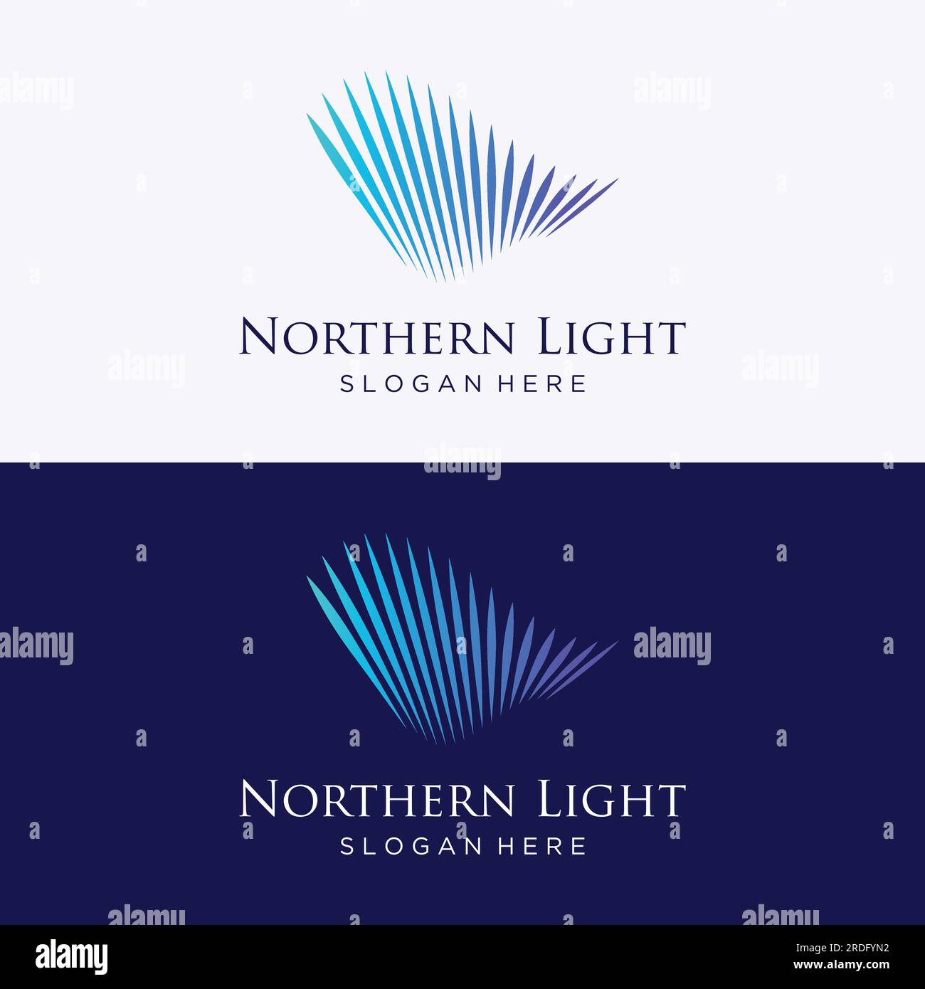 The northern light wave logo is inspired by the lights of the aurora