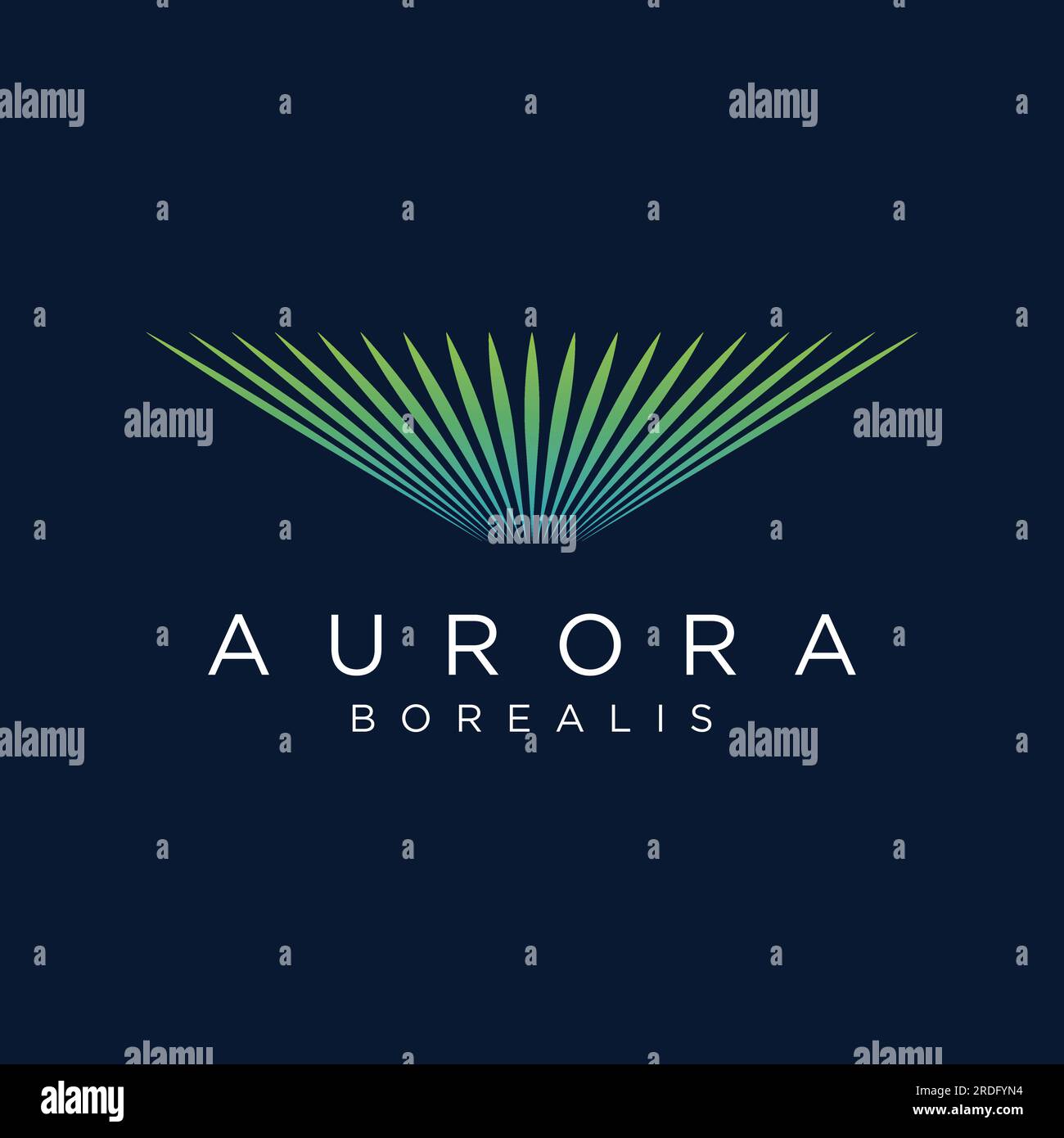 The northern light wave logo is inspired by the lights of the aurora
